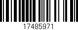 Código de barras (EAN, GTIN, SKU, ISBN): '17485971'