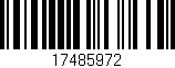 Código de barras (EAN, GTIN, SKU, ISBN): '17485972'
