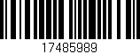 Código de barras (EAN, GTIN, SKU, ISBN): '17485989'