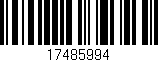 Código de barras (EAN, GTIN, SKU, ISBN): '17485994'
