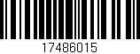 Código de barras (EAN, GTIN, SKU, ISBN): '17486015'