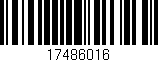 Código de barras (EAN, GTIN, SKU, ISBN): '17486016'