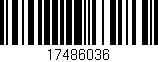 Código de barras (EAN, GTIN, SKU, ISBN): '17486036'