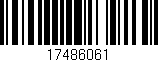 Código de barras (EAN, GTIN, SKU, ISBN): '17486061'