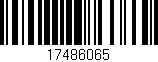 Código de barras (EAN, GTIN, SKU, ISBN): '17486065'