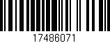Código de barras (EAN, GTIN, SKU, ISBN): '17486071'
