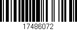 Código de barras (EAN, GTIN, SKU, ISBN): '17486072'