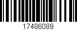 Código de barras (EAN, GTIN, SKU, ISBN): '17486089'