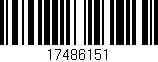 Código de barras (EAN, GTIN, SKU, ISBN): '17486151'