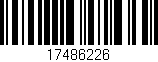 Código de barras (EAN, GTIN, SKU, ISBN): '17486226'