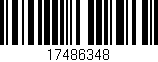 Código de barras (EAN, GTIN, SKU, ISBN): '17486348'