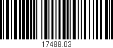 Código de barras (EAN, GTIN, SKU, ISBN): '17488.03'