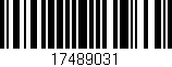 Código de barras (EAN, GTIN, SKU, ISBN): '17489031'