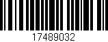 Código de barras (EAN, GTIN, SKU, ISBN): '17489032'