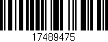 Código de barras (EAN, GTIN, SKU, ISBN): '17489475'