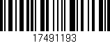 Código de barras (EAN, GTIN, SKU, ISBN): '17491193'