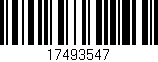 Código de barras (EAN, GTIN, SKU, ISBN): '17493547'