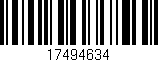 Código de barras (EAN, GTIN, SKU, ISBN): '17494634'