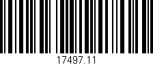 Código de barras (EAN, GTIN, SKU, ISBN): '17497.11'