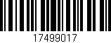 Código de barras (EAN, GTIN, SKU, ISBN): '17499017'