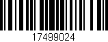 Código de barras (EAN, GTIN, SKU, ISBN): '17499024'