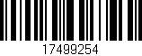 Código de barras (EAN, GTIN, SKU, ISBN): '17499254'