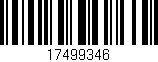 Código de barras (EAN, GTIN, SKU, ISBN): '17499346'
