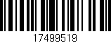 Código de barras (EAN, GTIN, SKU, ISBN): '17499519'