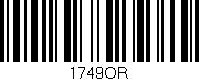 Código de barras (EAN, GTIN, SKU, ISBN): '1749OR'