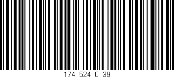 Código de barras (EAN, GTIN, SKU, ISBN): '174_524_0_39'