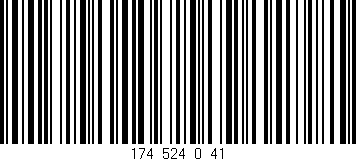 Código de barras (EAN, GTIN, SKU, ISBN): '174_524_0_41'