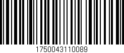 Código de barras (EAN, GTIN, SKU, ISBN): '1750043110089'