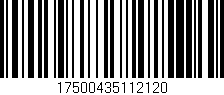 Código de barras (EAN, GTIN, SKU, ISBN): '17500435112120'
