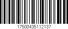 Código de barras (EAN, GTIN, SKU, ISBN): '17500435112137'
