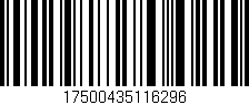 Código de barras (EAN, GTIN, SKU, ISBN): '17500435116296'