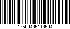 Código de barras (EAN, GTIN, SKU, ISBN): '17500435118504'