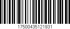 Código de barras (EAN, GTIN, SKU, ISBN): '17500435121931'