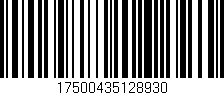 Código de barras (EAN, GTIN, SKU, ISBN): '17500435128930'