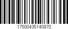 Código de barras (EAN, GTIN, SKU, ISBN): '17500435140970'
