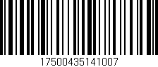 Código de barras (EAN, GTIN, SKU, ISBN): '17500435141007'