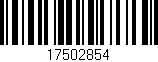 Código de barras (EAN, GTIN, SKU, ISBN): '17502854'