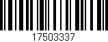 Código de barras (EAN, GTIN, SKU, ISBN): '17503337'