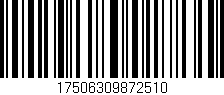 Código de barras (EAN, GTIN, SKU, ISBN): '17506309872510'