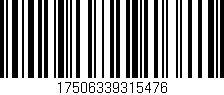 Código de barras (EAN, GTIN, SKU, ISBN): '17506339315476'