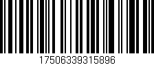 Código de barras (EAN, GTIN, SKU, ISBN): '17506339315896'