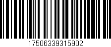 Código de barras (EAN, GTIN, SKU, ISBN): '17506339315902'