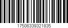 Código de barras (EAN, GTIN, SKU, ISBN): '17506339321835'