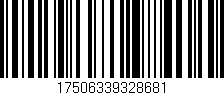 Código de barras (EAN, GTIN, SKU, ISBN): '17506339328681'