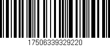 Código de barras (EAN, GTIN, SKU, ISBN): '17506339329220'