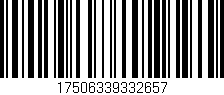 Código de barras (EAN, GTIN, SKU, ISBN): '17506339332657'